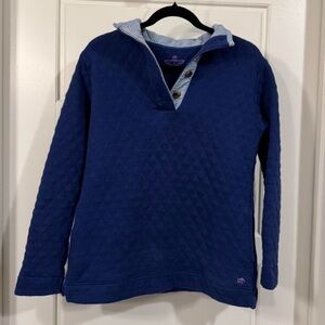 Southern Tide Navy Pullover with Button Detail